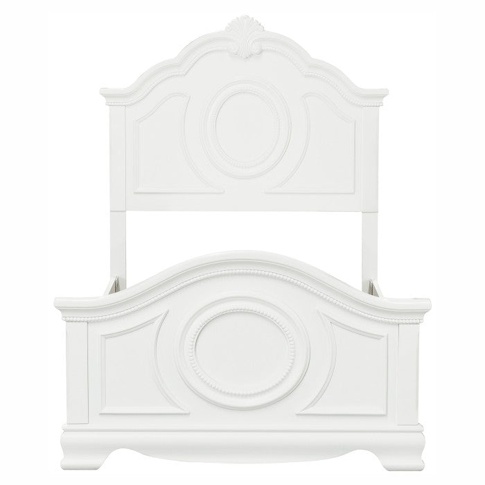 Lucida White Twin Bed - Ornate Home