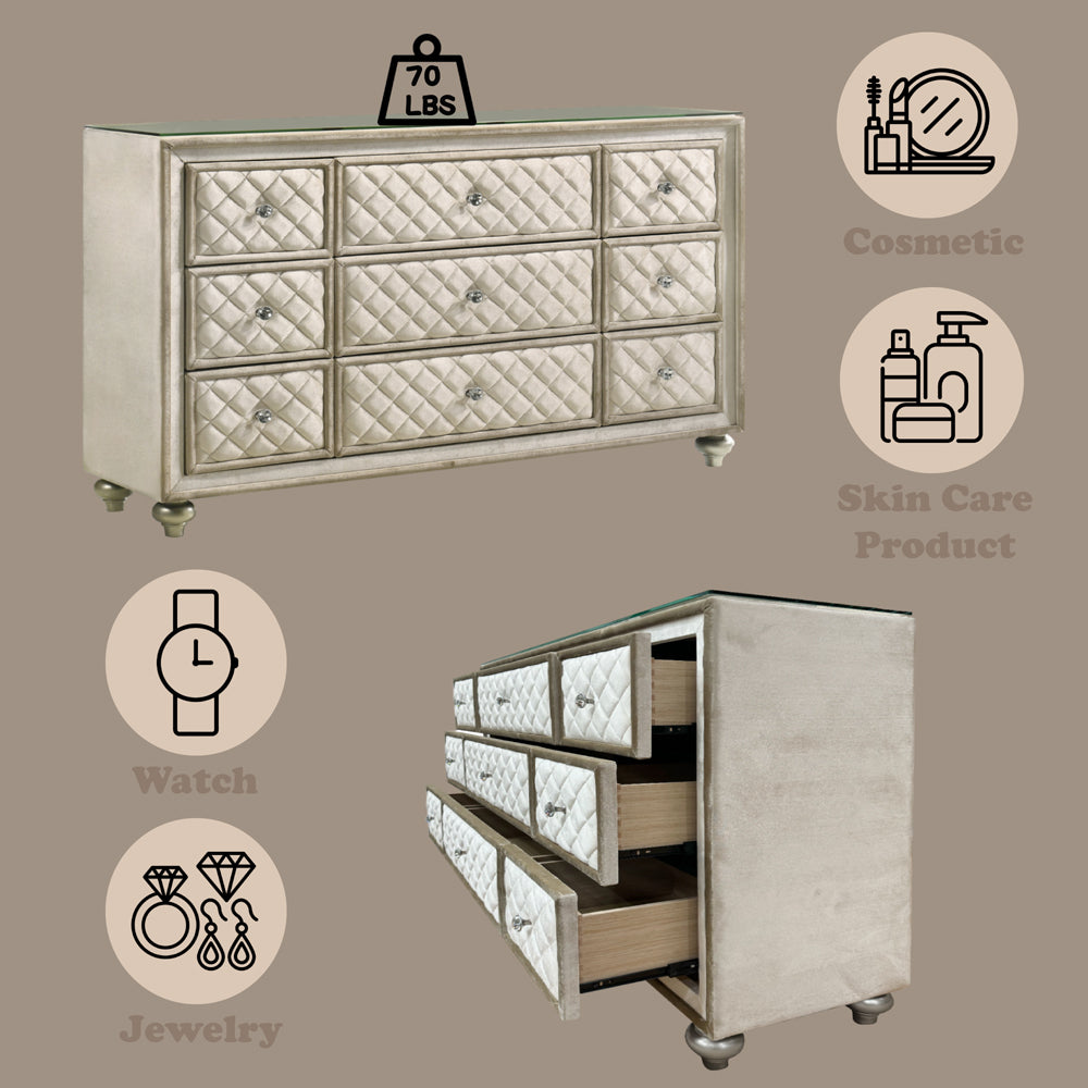 Lucienne Beige Dresser - Ornate Home