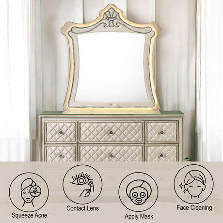 Lucienne Beige Mirror - Ornate Home