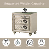 Lucienne Beige Nightstand - Ornate Home
