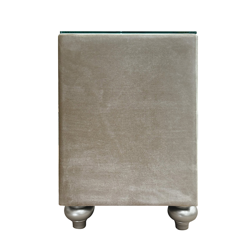 Lucienne Beige Nightstand - Ornate Home
