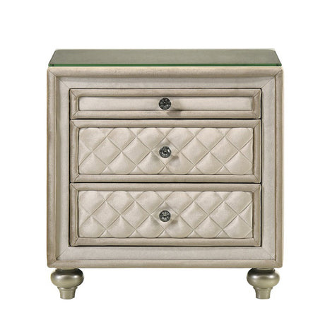 Lucienne Beige Nightstand - Ornate Home