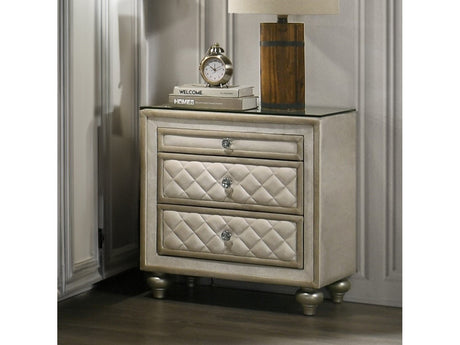 Lucienne Beige Nightstand - Ornate Home