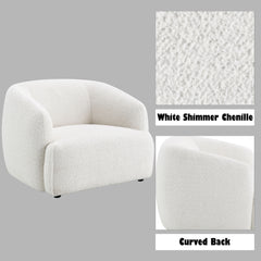Lucifer Black/White Shimmer Chair - Ornate Home