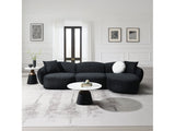 Lucifer Black/White Shimmer Sectional Sofa - Ornate Home