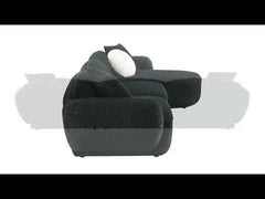 Lucifer Black/White Shimmer Sectional Sofa - Ornate Home