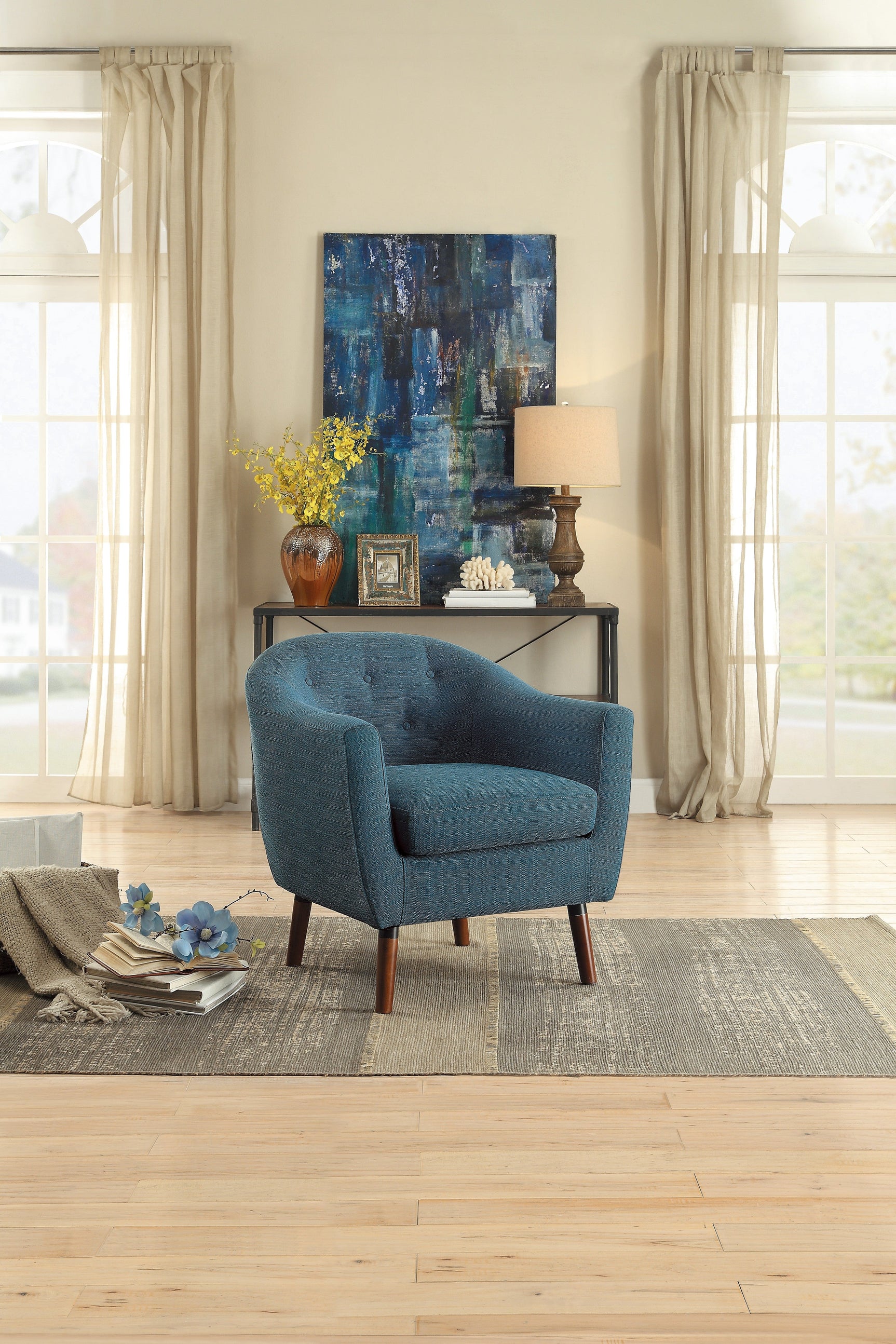 Lucille Blue Accent Chair - Ornate Home