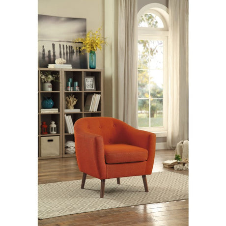Lucille Orange Accent Chair - Ornate Home