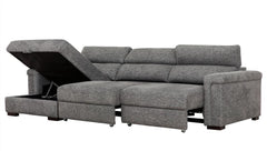 Lucious Gray  LAF Chaise Storage - Ornate Home