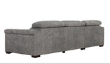Lucious Gray Double Slider Power Sectional Sofa w/ Storage LAF Chaise - Ornate Home
