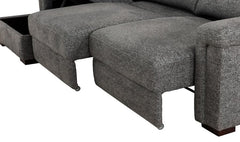 Lucious Gray  LAF Chaise Storage - Ornate Home
