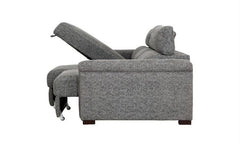 Lucious Gray  LAF Chaise Storage - Ornate Home