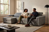 Lucious Gray Double Slider Power Sectional Sofa w/ Storage LAF Chaise - Ornate Home