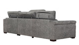 Lucious Gray Double Slider Power Sectional Sofa w/ Storage RAF Chaise - Ornate Home