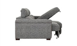 Lucious Gray Double Slider Power Sectional Sofa w/ Storage RAF Chaise - Ornate Home