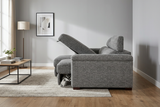 Lucious Gray Double Slider Power Sectional Sofa w/ Storage RAF Chaise - Ornate Home