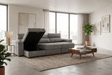 Lucious Gray Double Slider Power Sectional Sofa w/ Storage RAF Chaise - Ornate Home