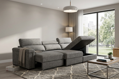 Lucious Gray Double Slider Power Sectional Sofa w/ Storage RAF Chaise - Ornate Home