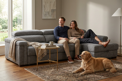 Lucious Gray Double Slider Power Sectional Sofa w/ Storage RAF Chaise - Ornate Home