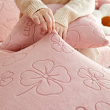Lucky Clover Slipcover Non-Slip Stretch Jacquard Polar Fleece Sofa Cover for Pets, Cushions, Couches - Ornate Home