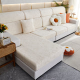 Lucky Clover Slipcover Non-Slip Stretch Jacquard Polar Fleece Sofa Cover for Pets, Cushions, Couches - Ornate Home