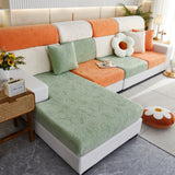 Lucky Clover Slipcover Non-Slip Stretch Jacquard Polar Fleece Sofa Cover for Pets, Cushions, Couches - Ornate Home