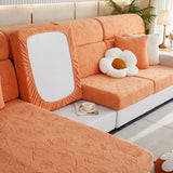 Lucky Clover Slipcover Non-Slip Stretch Jacquard Polar Fleece Sofa Cover for Pets, Cushions, Couches - Ornate Home