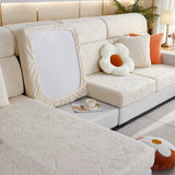 Lucky Clover Slipcover Non-Slip Stretch Jacquard Polar Fleece Sofa Cover for Pets, Cushions, Couches - Ornate Home