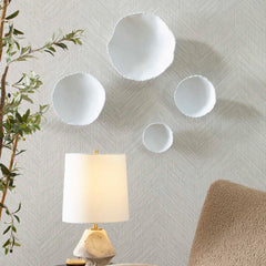 Lucky Coins White Metal Wall Bowls (Set of 4) - Ornate Home
