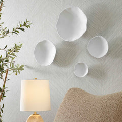 Lucky Coins White Metal Wall Bowls (Set of 4) - Ornate Home