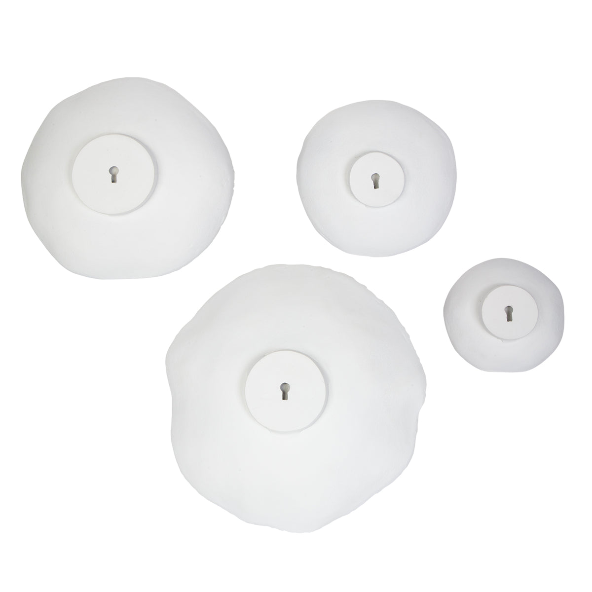 Lucky Coins White Metal Wall Bowls (Set of 4) - Ornate Home
