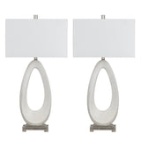 Ludlow White Table Lamp (Set of 2) - Ornate Home