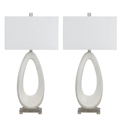 Ludlow White Table Lamp (Set of 2) - Ornate Home