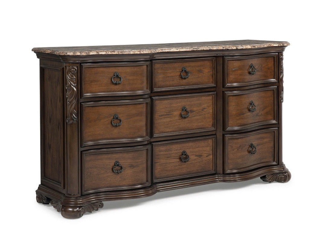 Ludwig Brown Dresser - Ornate Home