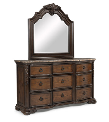 Ludwig Brown Upholstered Panel Bedroom Set - Ornate Home