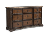 Ludwig Brown Upholstered Panel Bedroom Set - Ornate Home