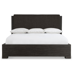 Ludwig Charcoal King Panel Bed - Ornate Home