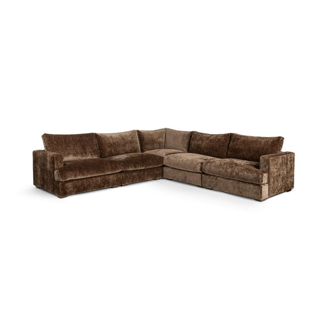 Ludwig Mossed Brown 5-Piece Sectional