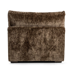 Ludwig Mossed Brown Armless Chair - Ornate Home