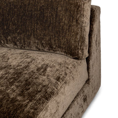 Ludwig Mossed Brown Armless Chair - Ornate Home