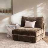Ludwig Mossed Brown Armless Chair - Ornate Home