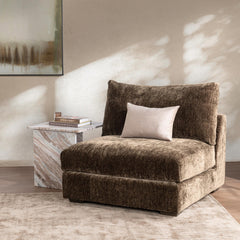 Ludwig Mossed Brown Armless Chair - Ornate Home