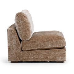 Ludwig Oyster Taupe Armless Chair - Ornate Home