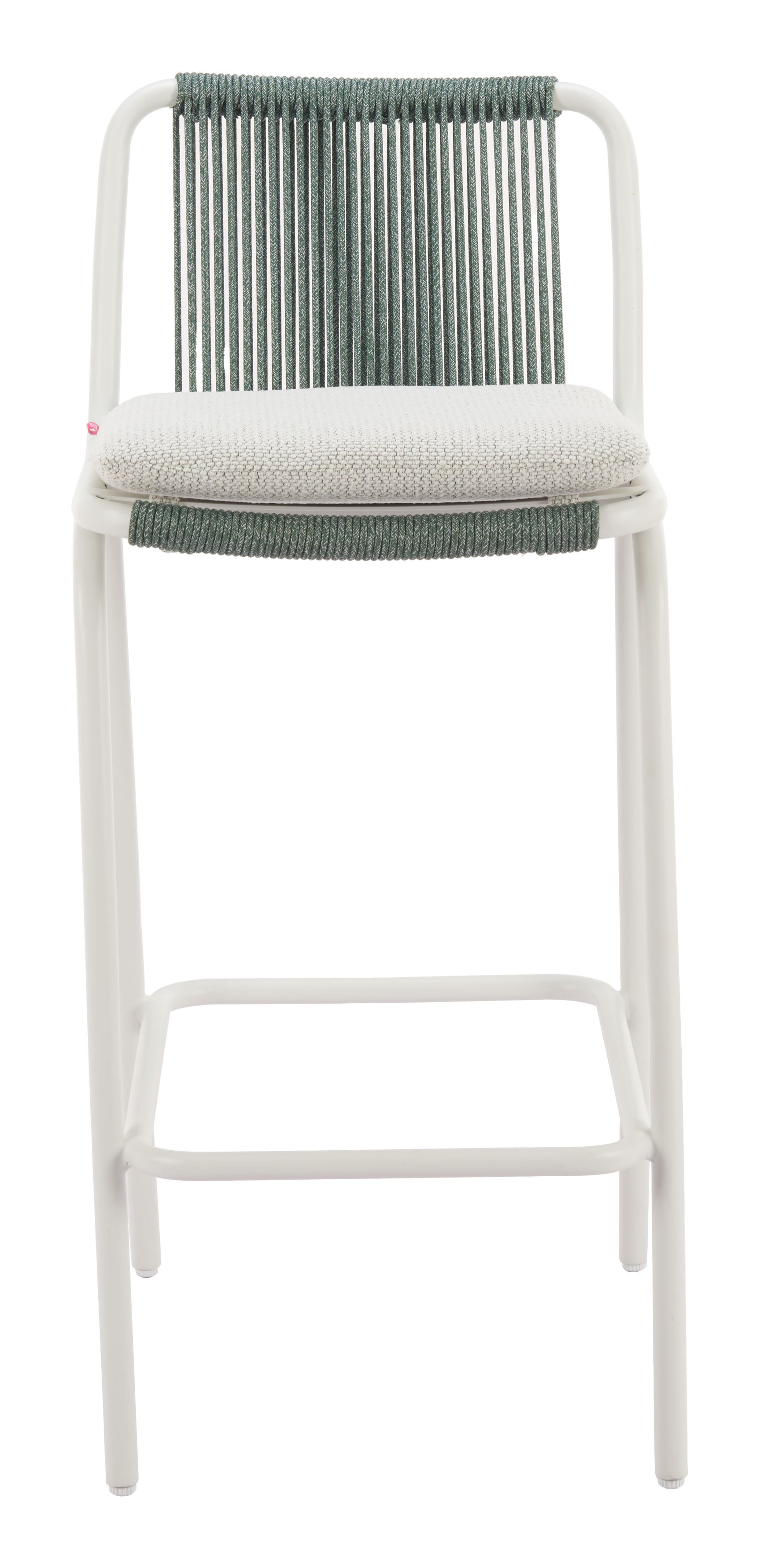 Luft White & Green Barstool (Set of 2)