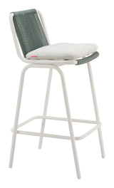 Luft White & Green Barstool (Set of 2)