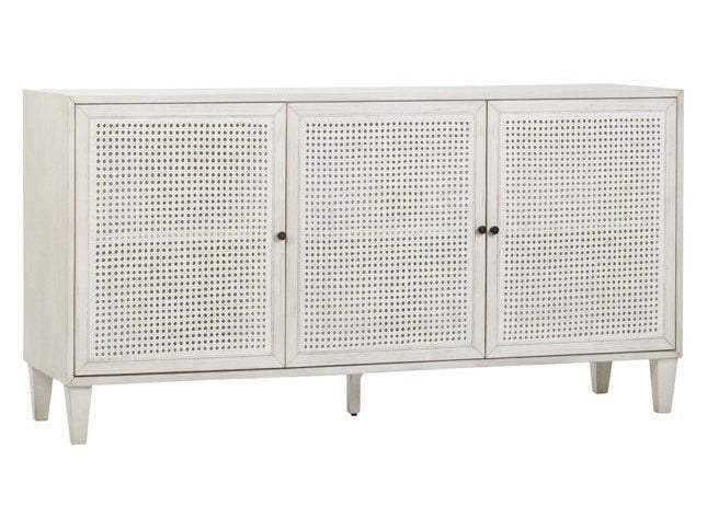 Lugano Whitewash 3-Door Sideboard - Ornate Home