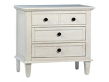 Lugano Whitewash 3-Drawers Nightstand - Ornate Home