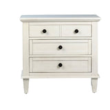 Lugano Whitewash 3-Drawers Nightstand - Ornate Home