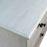 Lugano Whitewash 3-Drawers Nightstand - Ornate Home