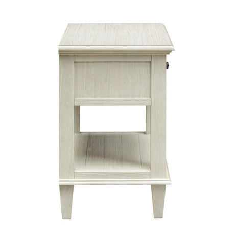 Lugano Whitewash Nightstand - Ornate Home